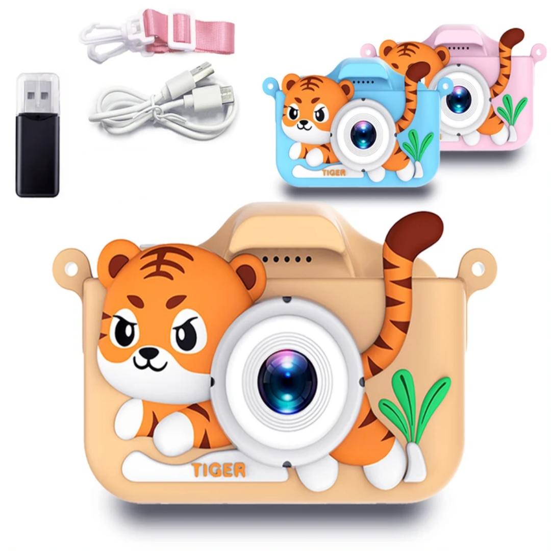 Kids Toys Top View - Kids Mini Camera Cartoon Tiger Toys