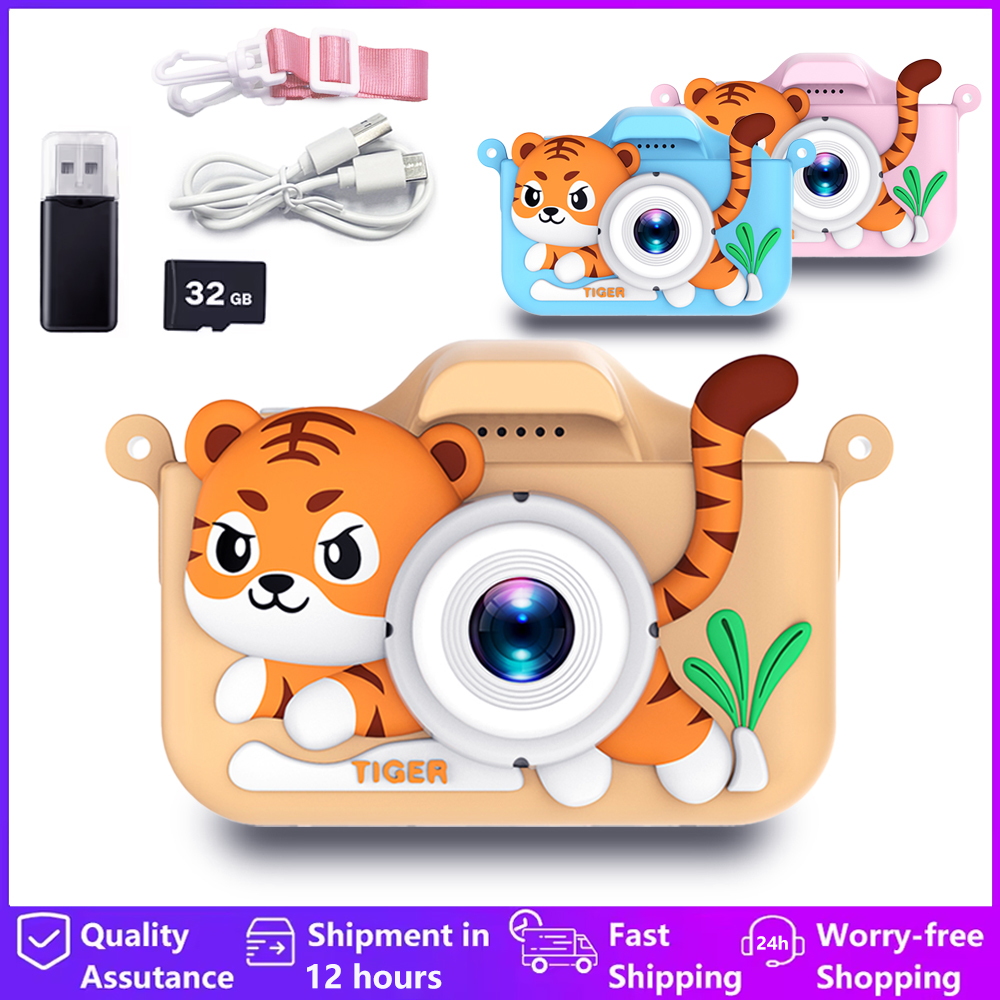 Kids Toys Top View - Kids Mini Camera Cartoon Tiger Toys