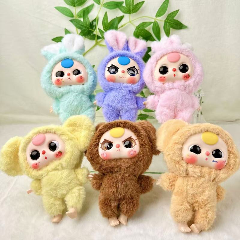 Kids Toys 3 Year Old - Cute Fluffy Mini Plush Vinyl Face