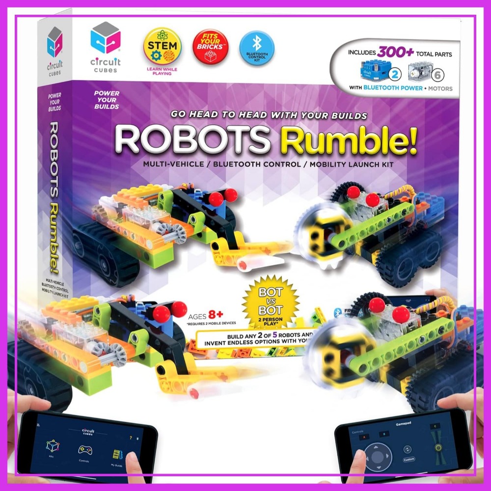 Kids' Toy - 2-Player Robot Building Kit with Remote