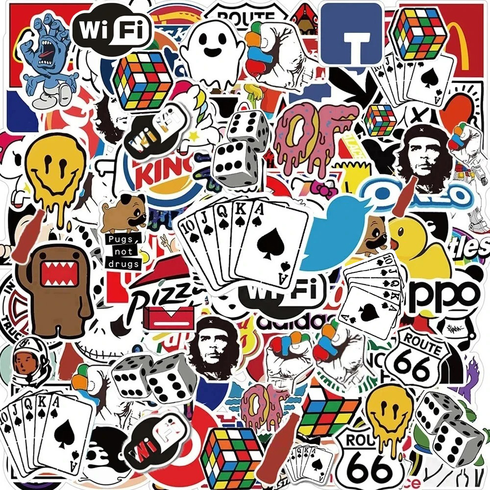 Kids Toys Logo - 10/30/50/100PCS Cool Fashion Brand Logo Stickers