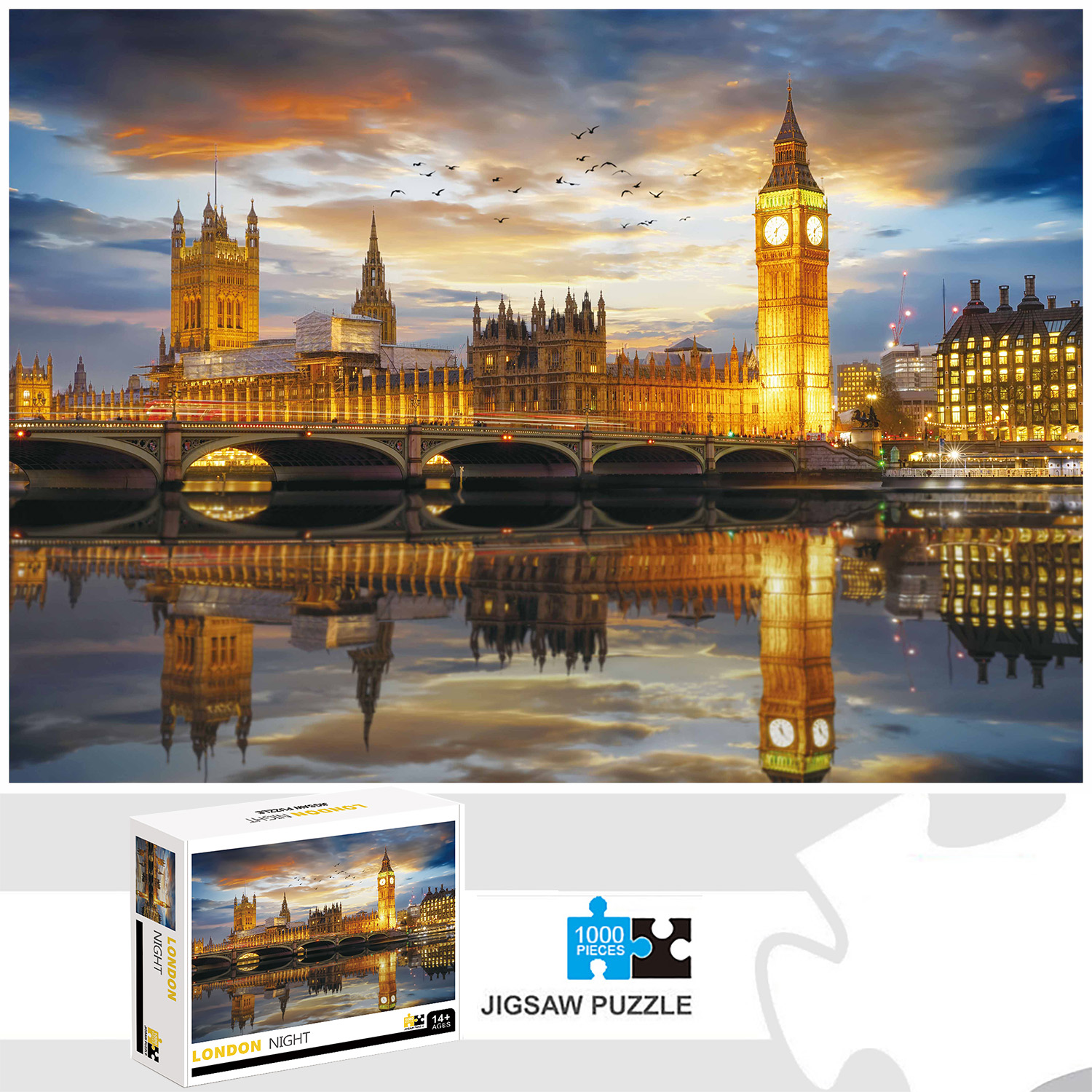 Kids Toys London - 1000 Pieces London Night Jigsaw Puzzle