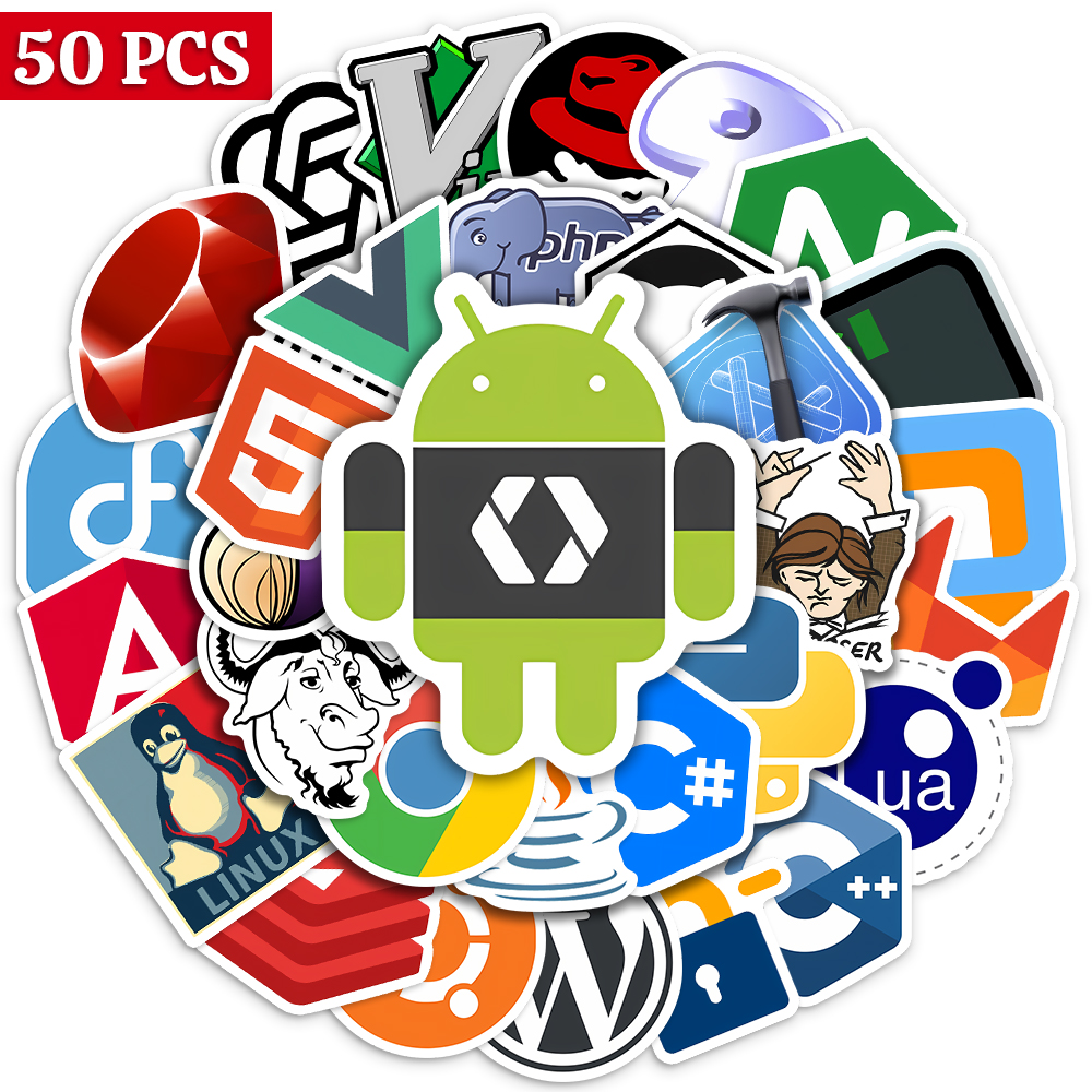 Kids Toys Logo - Funny Geek Java Programming Stickers Application