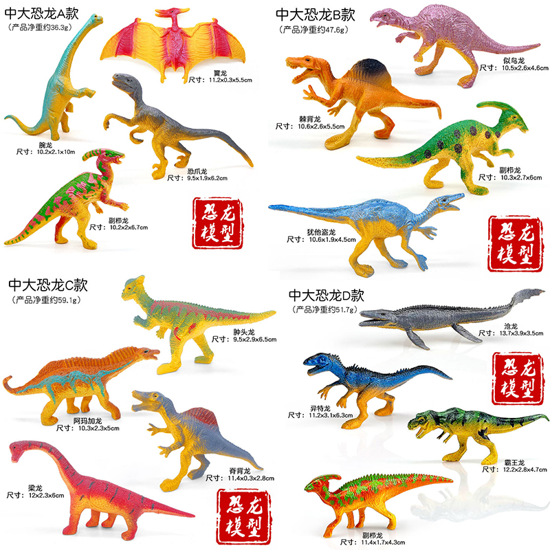 Kids Toys Dinosaur - Simulation PVC Jurassic Dinosaurs World Action