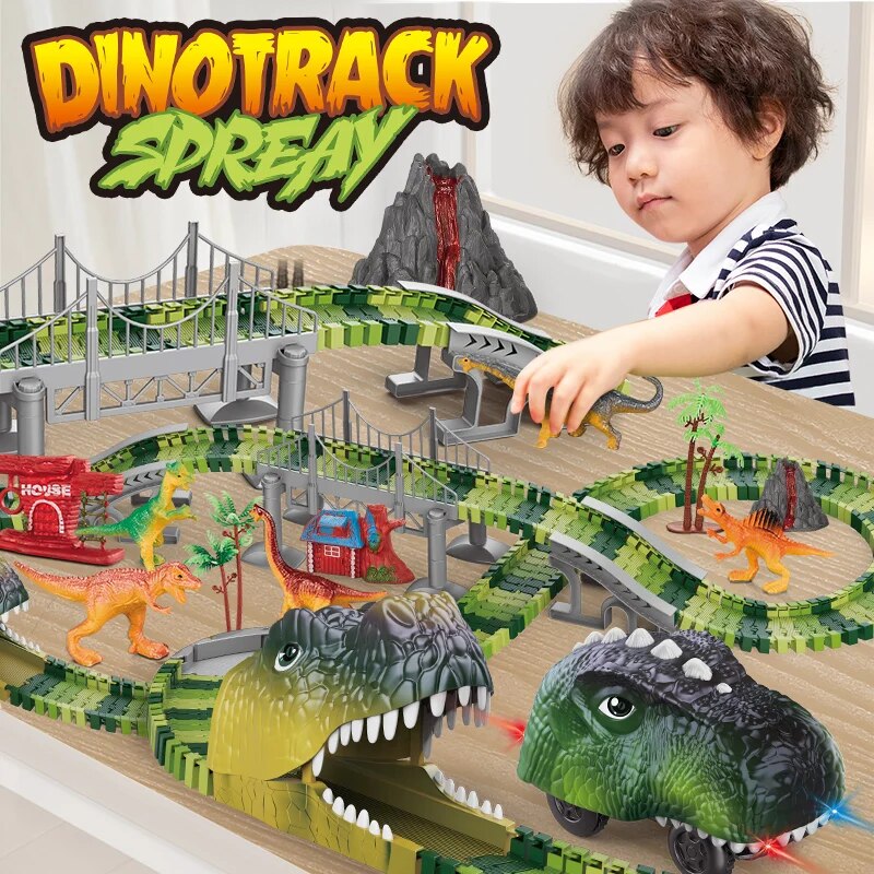 Kids Toys Dinosaur - Dinosaur Track Electric Dinosaur Car Mountain