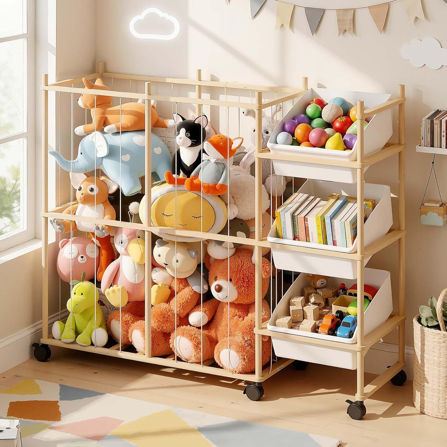 Kids' Toy - Toy Storage Organizer with 3 Removable