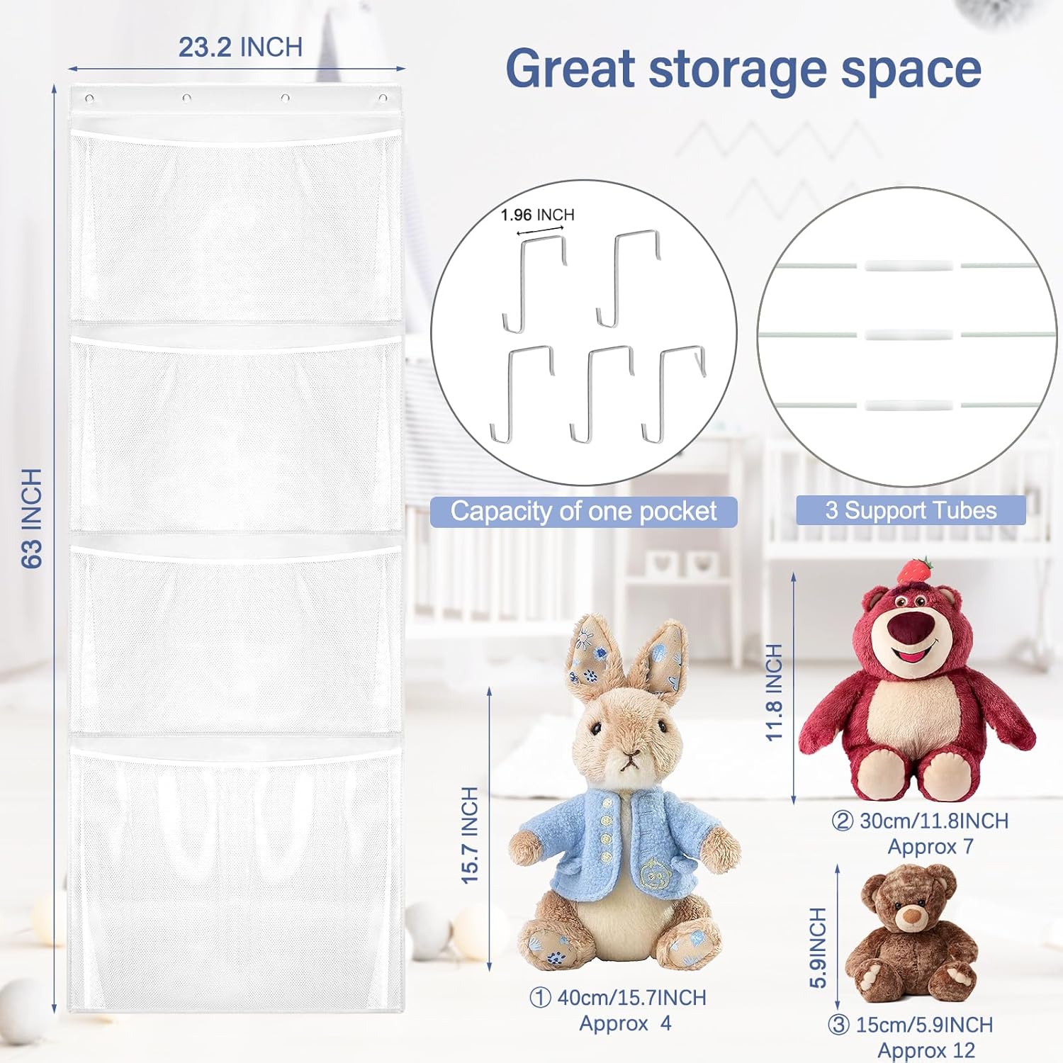 Large Plush Toy Organizer with - Kids' Toy review and price