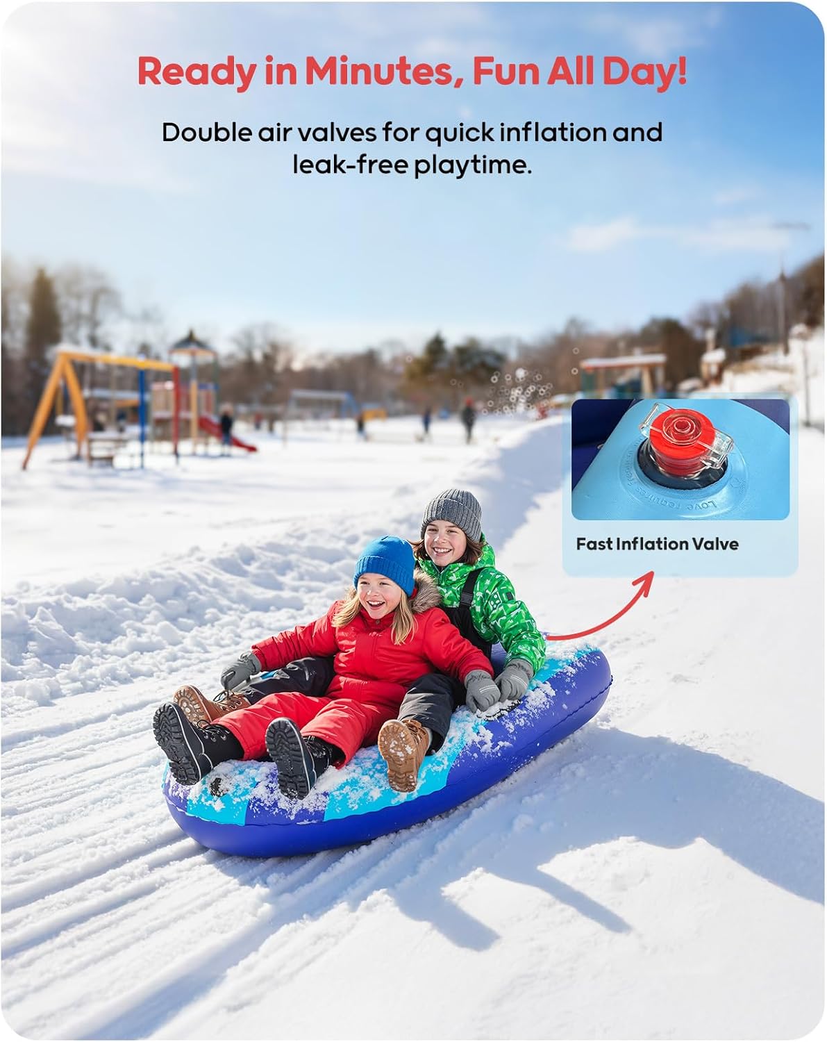 QPAU Inflatable PVC Snow Sled  - Kids' Toy review and price