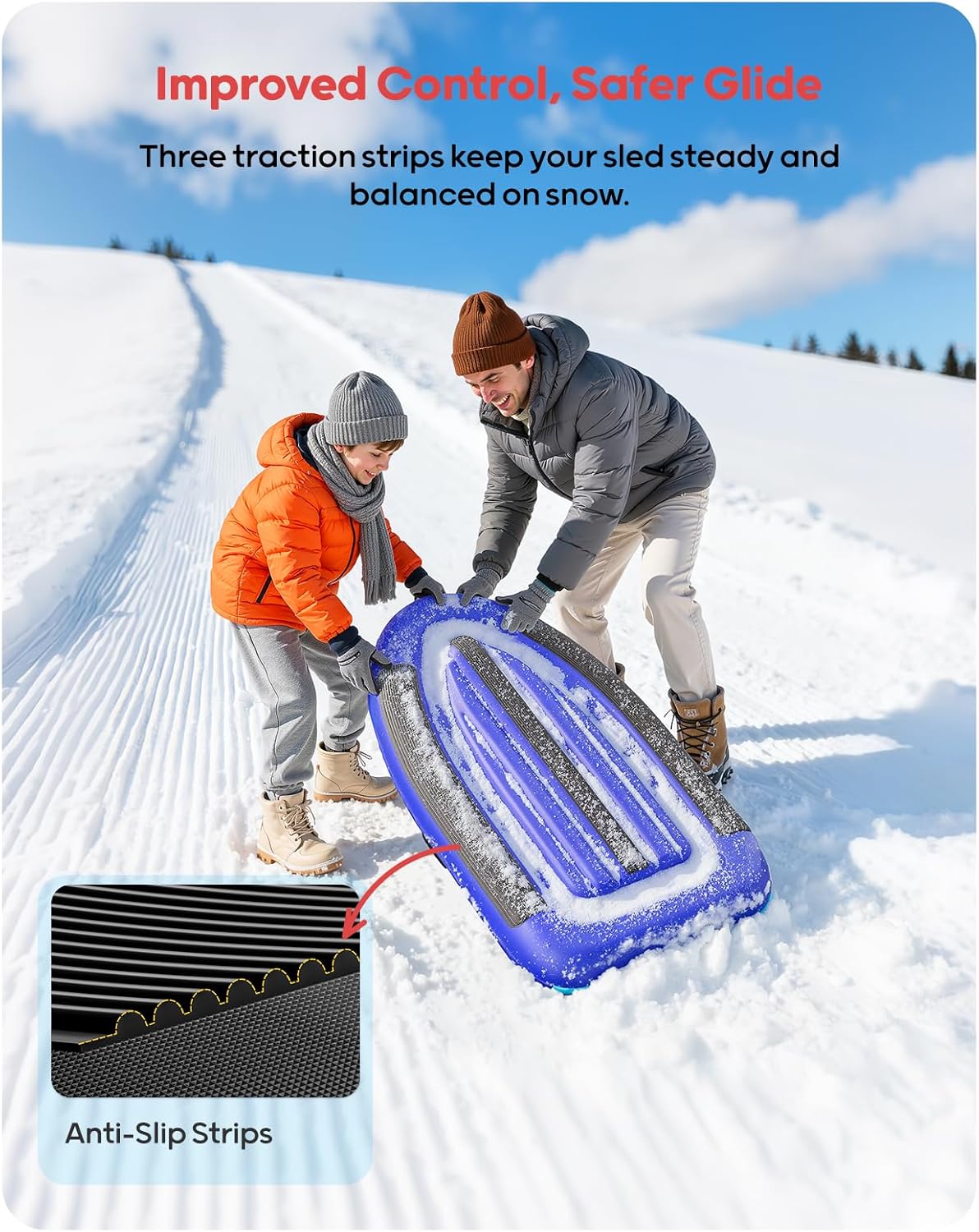 QPAU Inflatable PVC Snow Sled  - Kids' Toy review and price