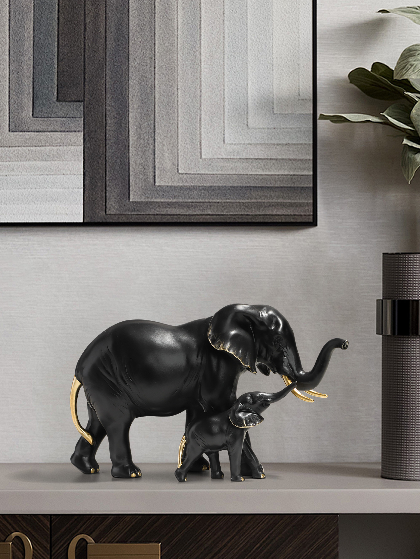 Resin mother-and-child elephan - Kids Toys Elephant review and price