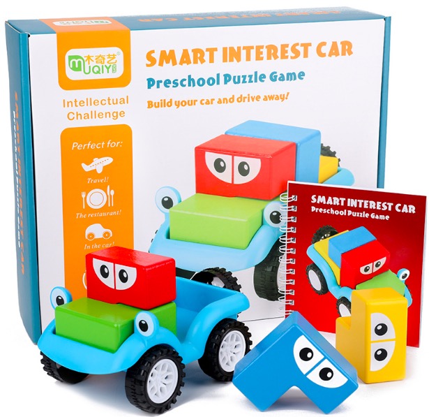 Wooden block puzzle Montessori - Wooden Blocks Stacking review and price