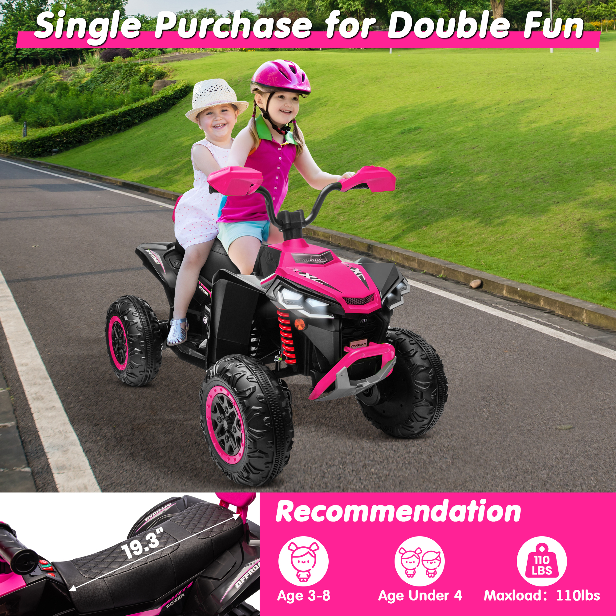 Kids ATV 4 Wheeler,  Upgraded  - Kids Toys Big W review and price