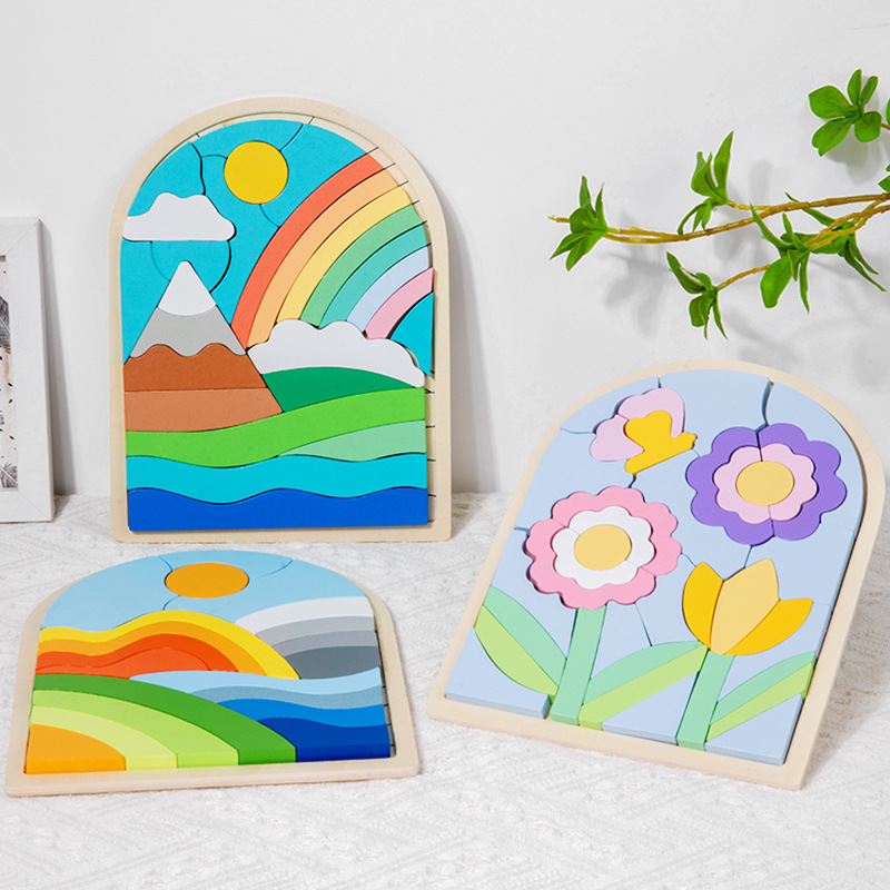 DIY Children's Wooden Rainbow  - Wooden Blocks Stacking review and price