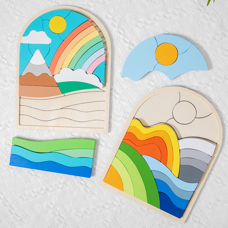 DIY Children's Wooden Rainbow  - Wooden Blocks Stacking review and price