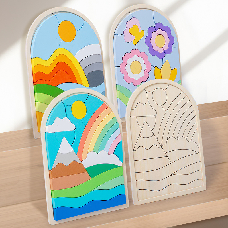 DIY Children's Wooden Rainbow  - Wooden Blocks Stacking review and price