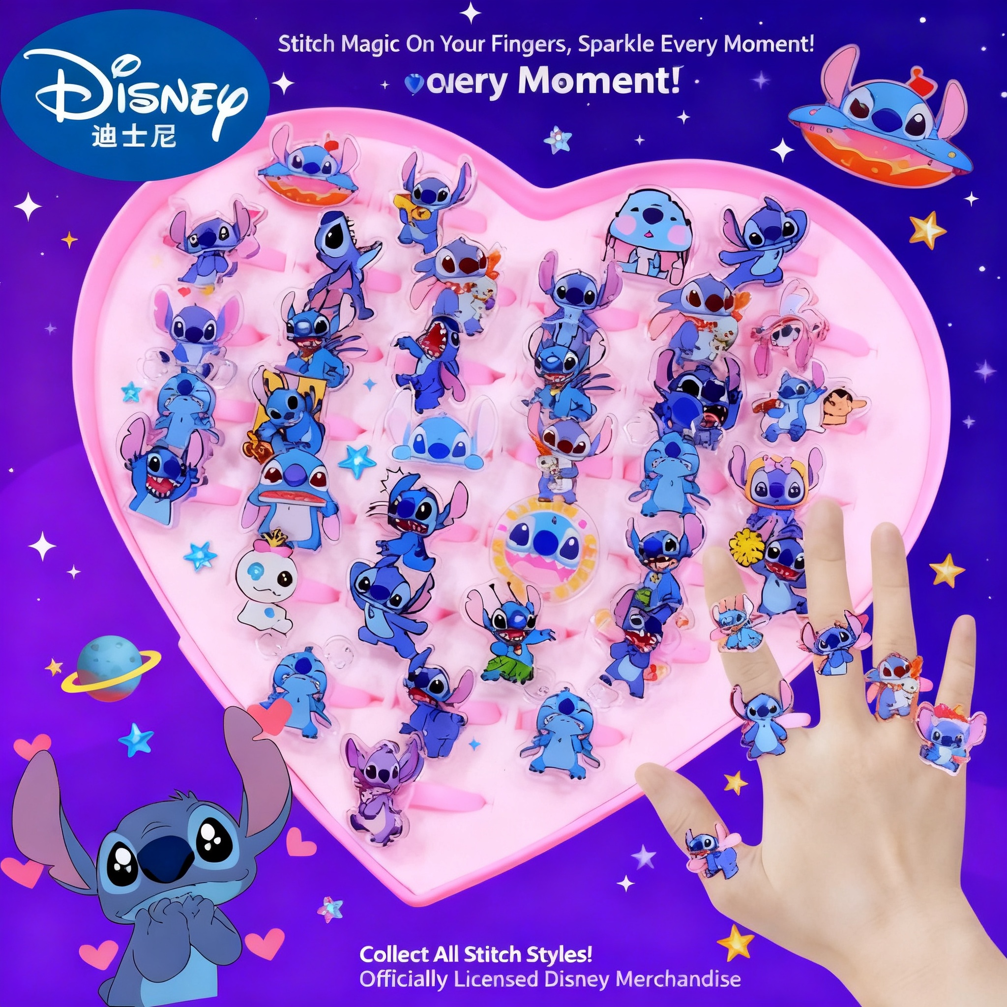 Stitch Acrylic Ring 10/20pcs K - Kids Toys Movie review and price