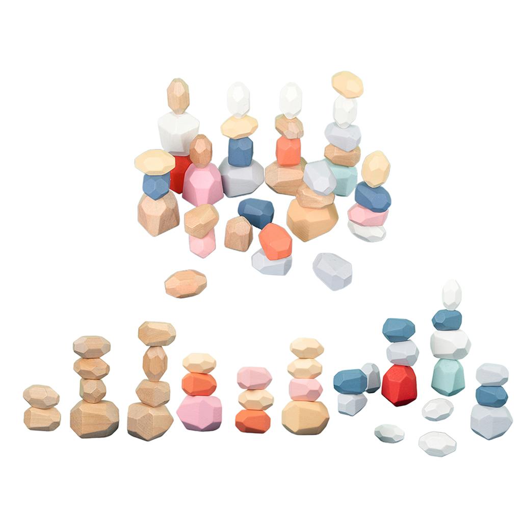 Wooden stacking game Colored s - Wooden Blocks Stacking review and price