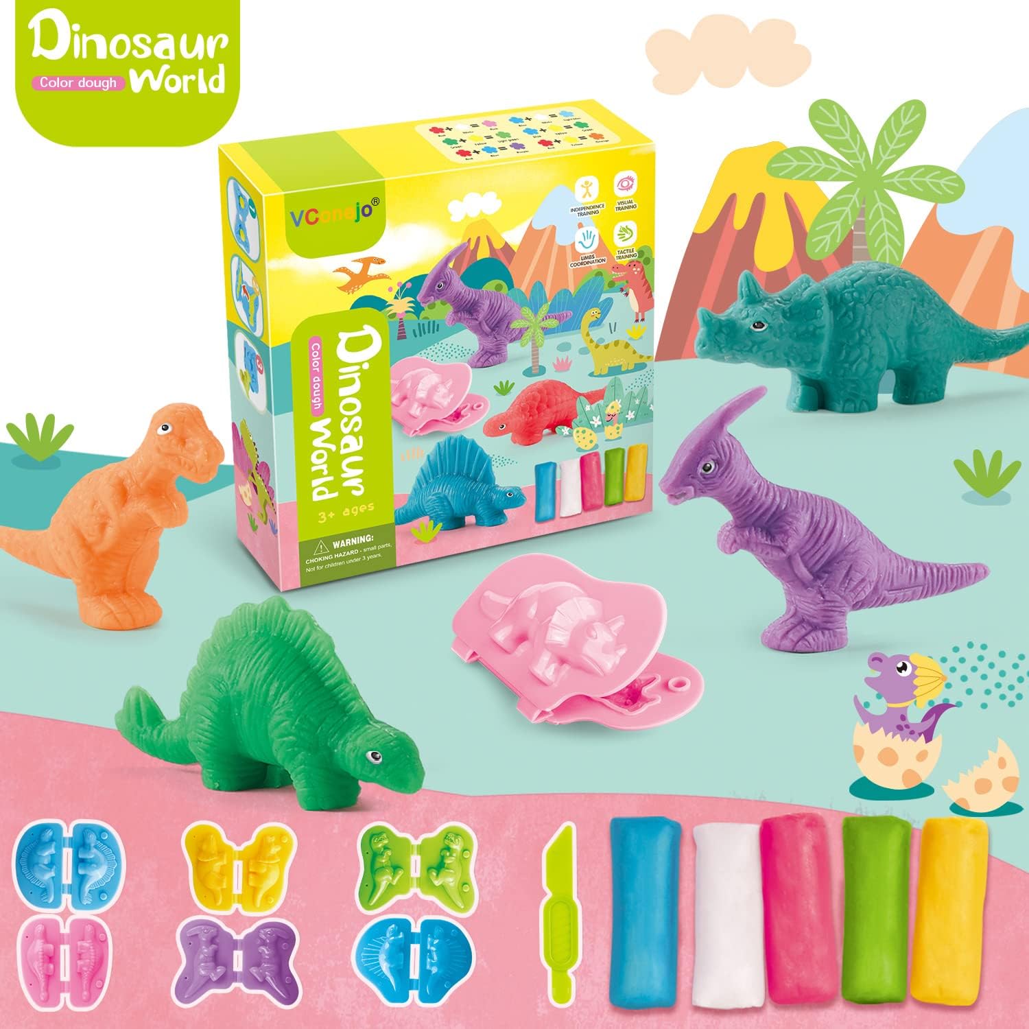 Dinosaur Color Dough Toys Set  - Kids' Toy review and price