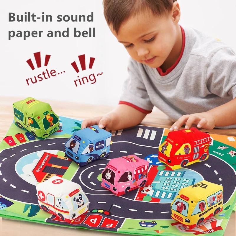 Soft Fabric Car Toy Set for Ba - Kids Toys 3 Year Old review and price