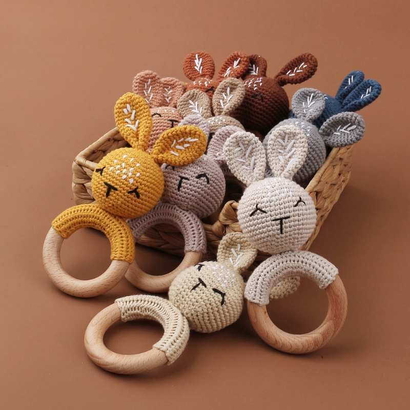 Bunny Baby Wooden Teether Croc - Kids Toys Logo review and price