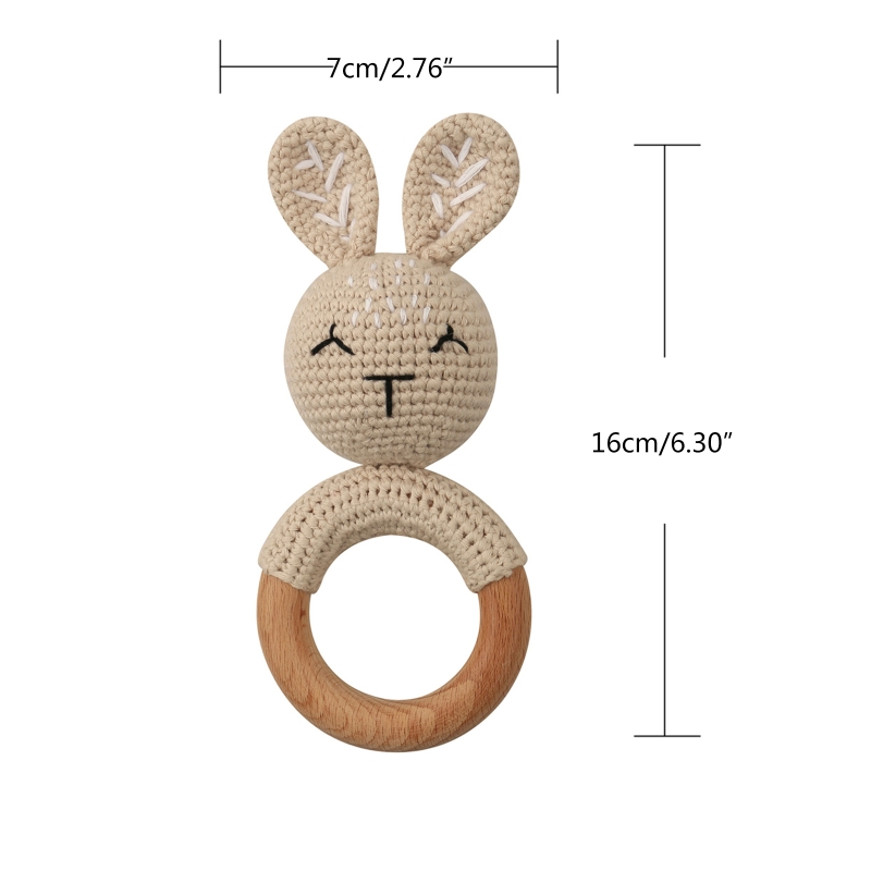 Bunny Baby Wooden Teether Croc - Kids Toys Logo review and price