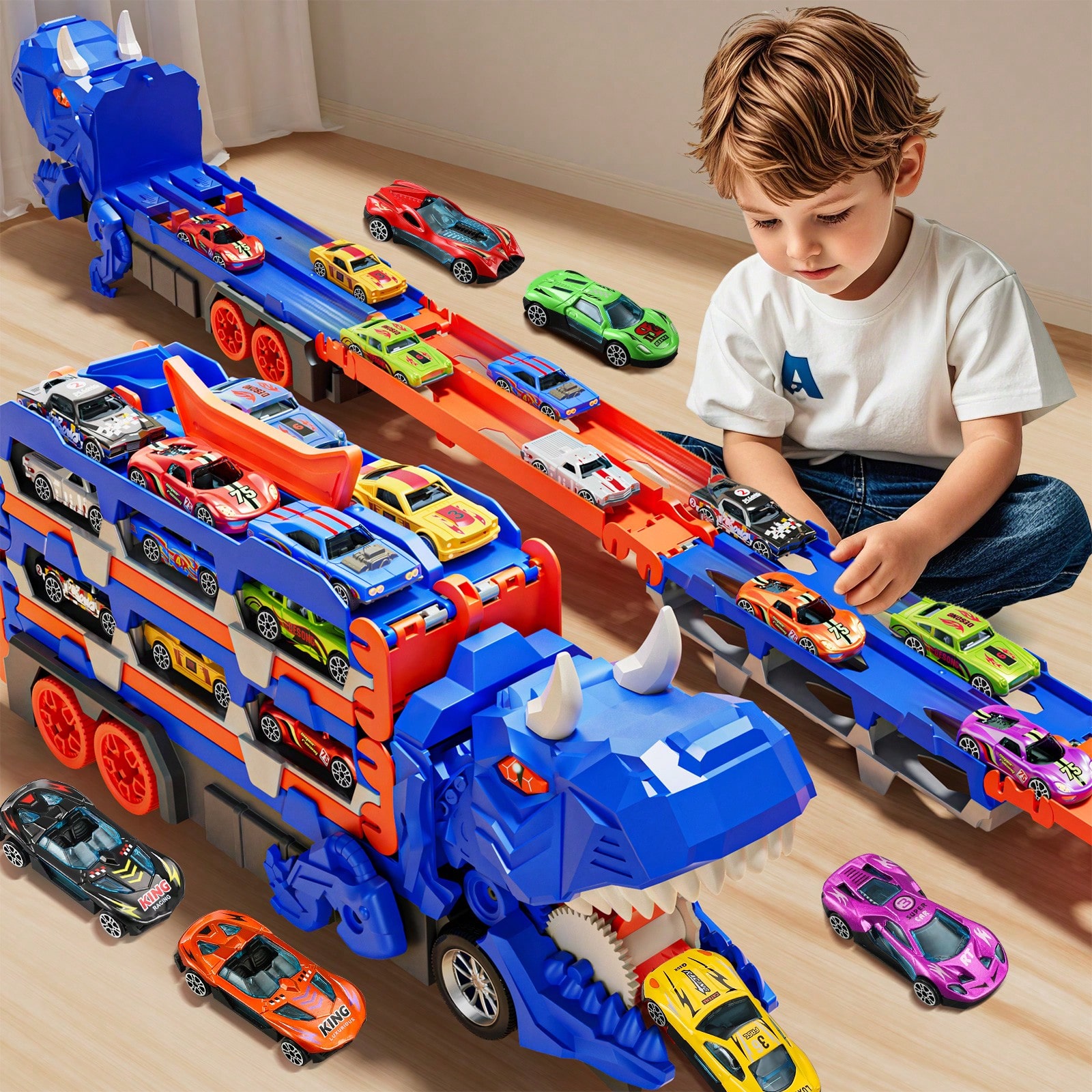 Dinosaur Transport Truck Track - Kids Toys Dinosaur review and price
