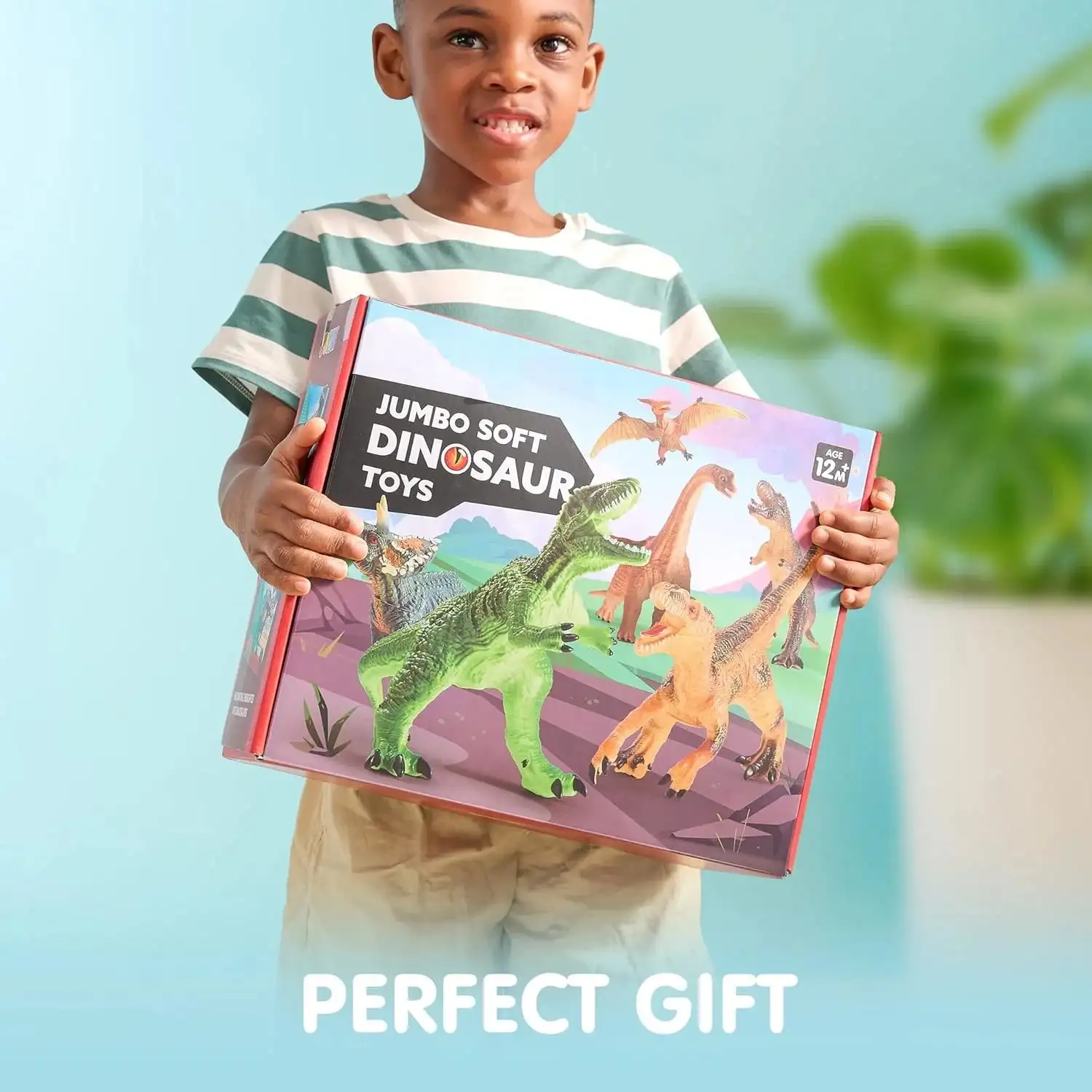 Joyfy 6 Pcs Jumbo Dinosaur Toy - Kids Toys Dinosaur review and price