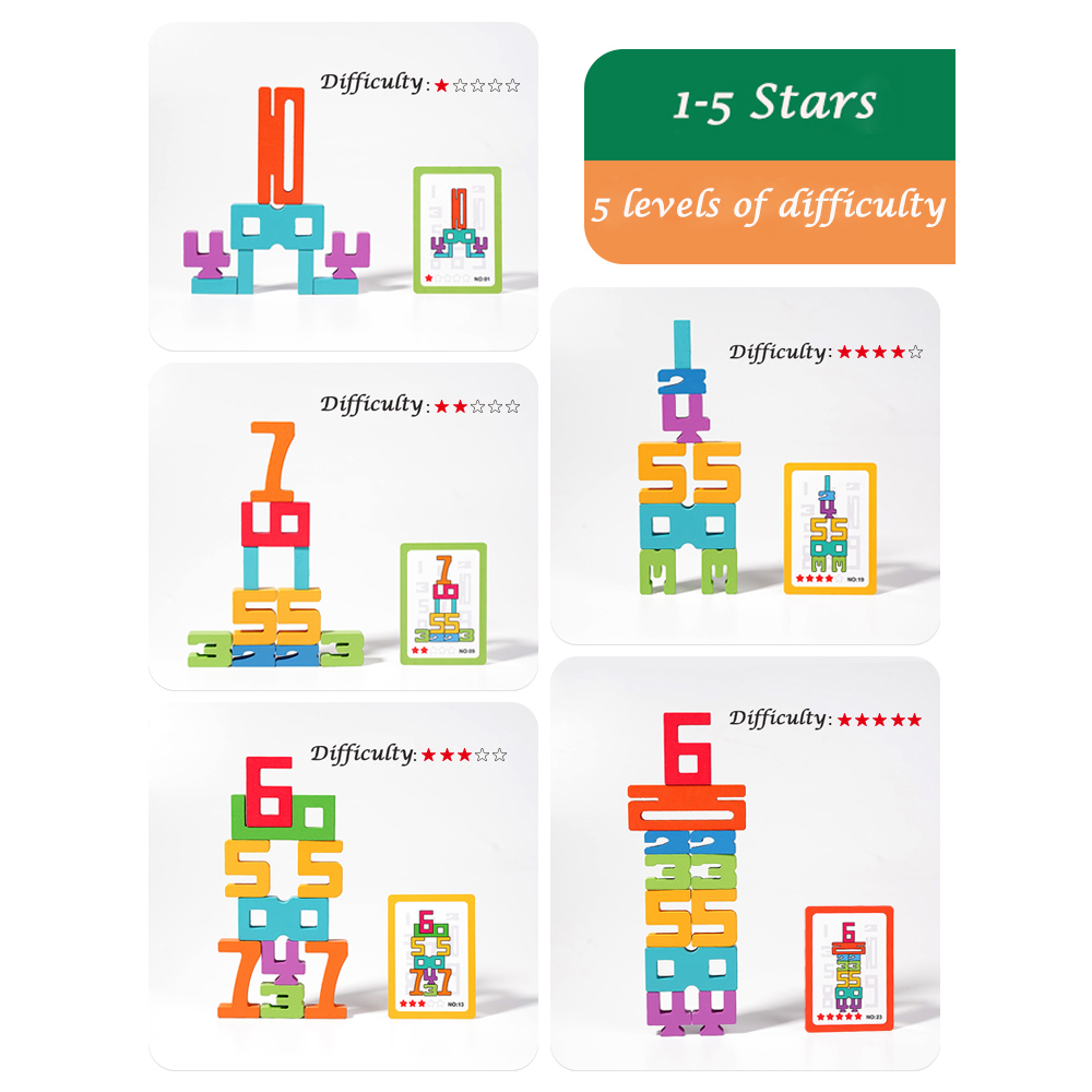 Wooden Number Buiding Blocks M - Wooden Blocks Stacking review and price
