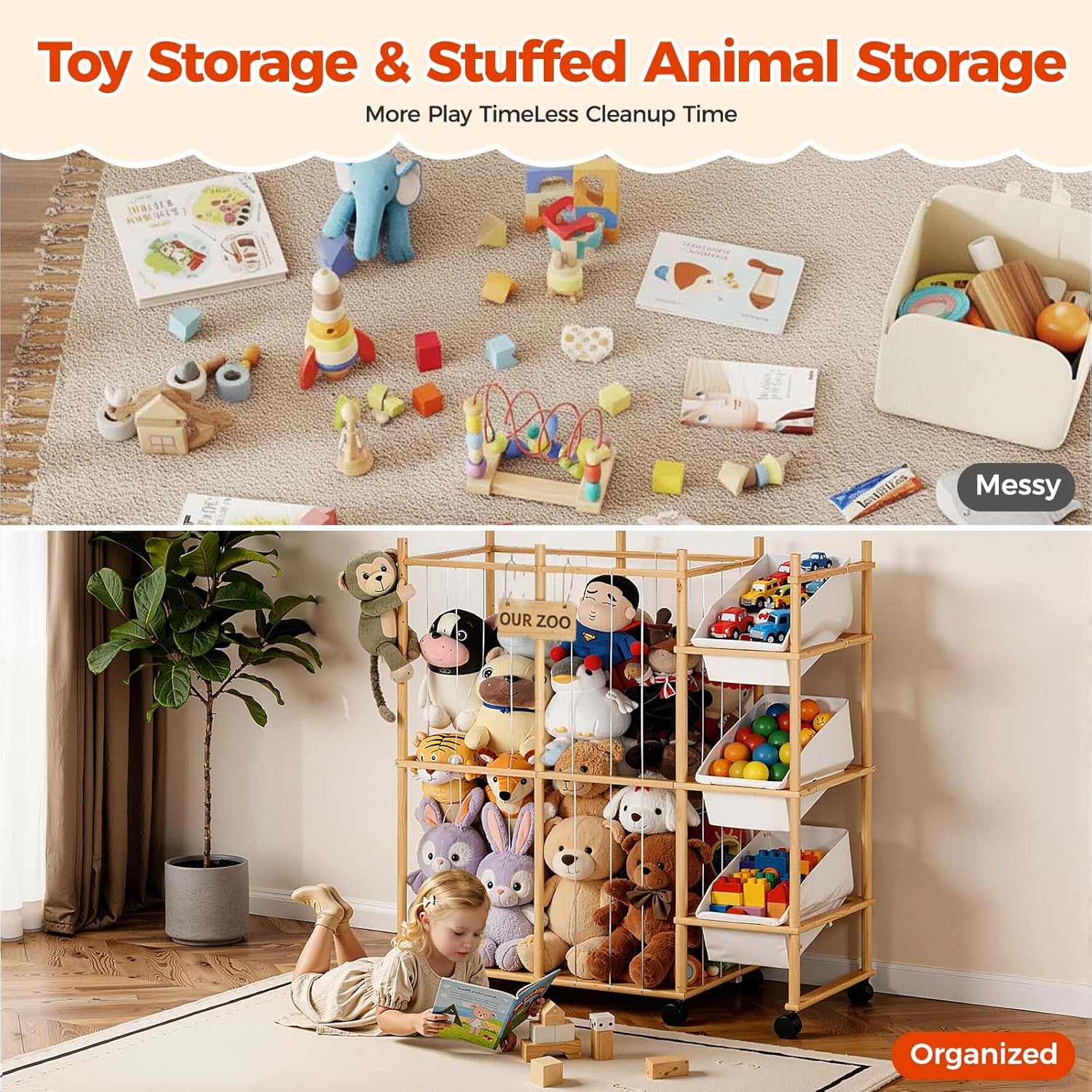 Toy Storage Organizer with 3 R - Kids' Toy review and price