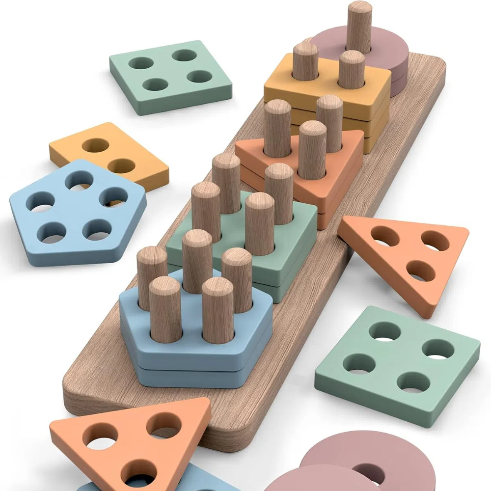 Montessori Toys For 18+ Months - Wooden Blocks Stacking review and price